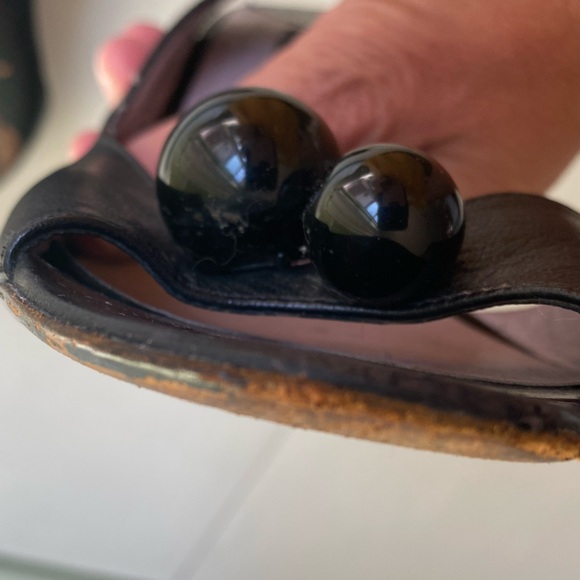 Adorable & Sexy Vintage Marc Jacob’s Black Slingback Heels 👠 with Balls on Toes - Picture 15 of 16